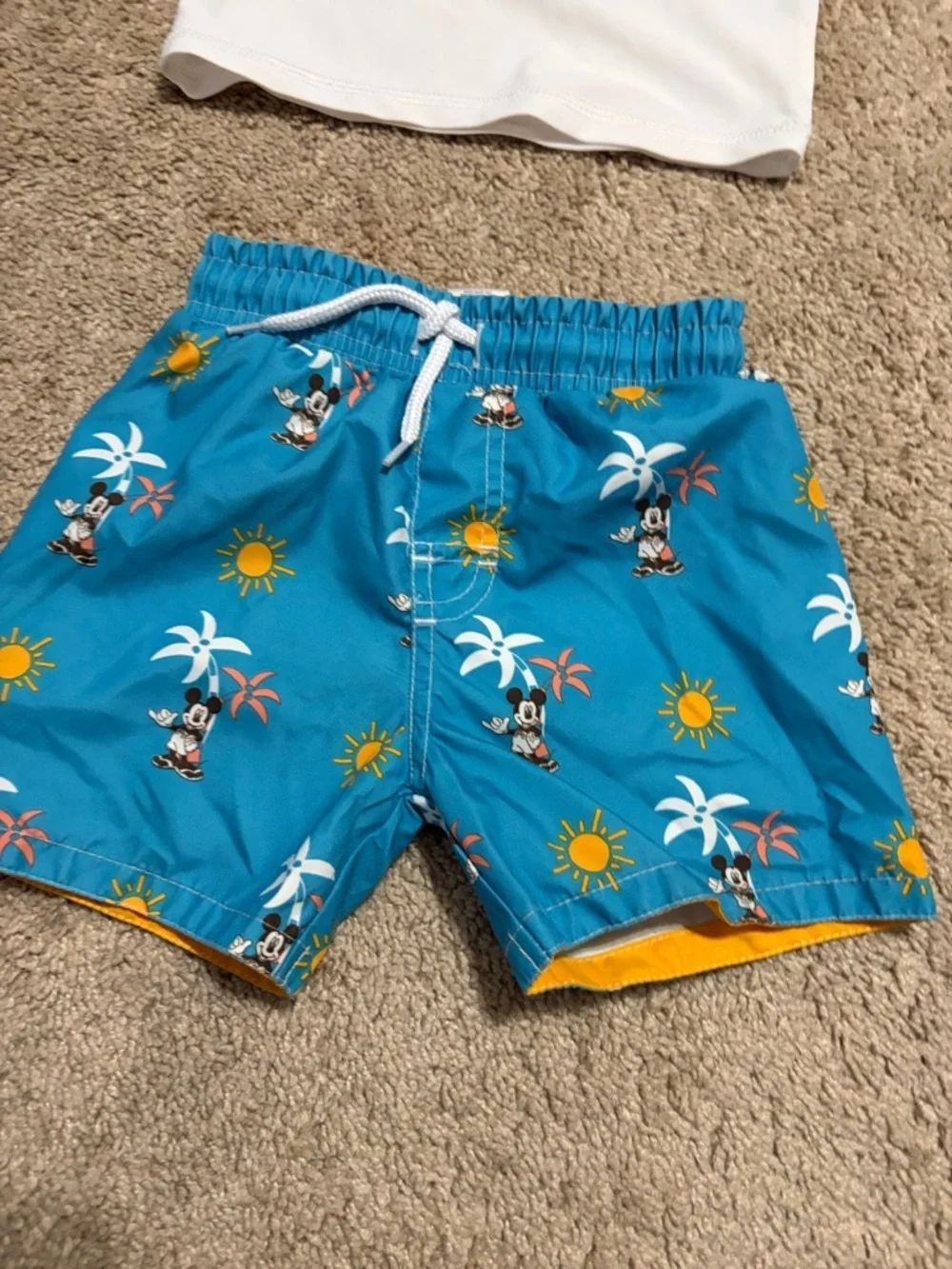 Disney Mickey 2pc toddler 2T swim suit set UPF 50
